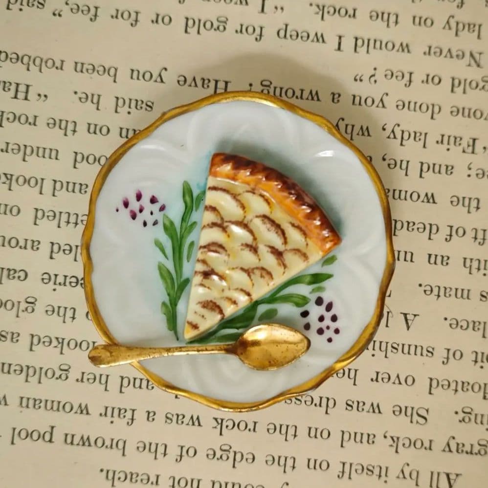 リモージュボックス　タルトプレート　フランス製小物入れ　ミニチュア