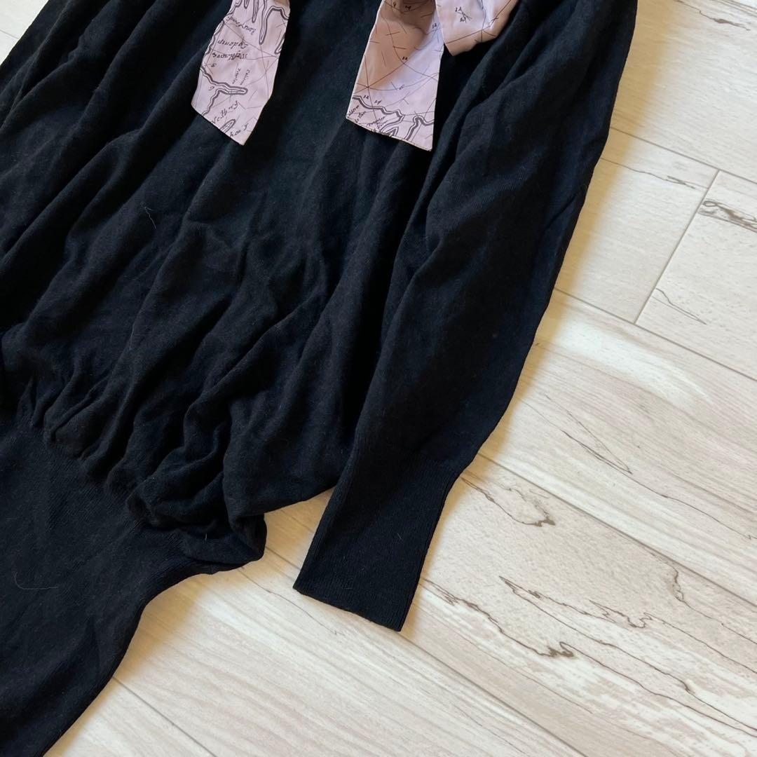 タグ付き　ヴィヴィアンウエストウッド　ニットワンピース　ボウタイ　リボン　膝丈