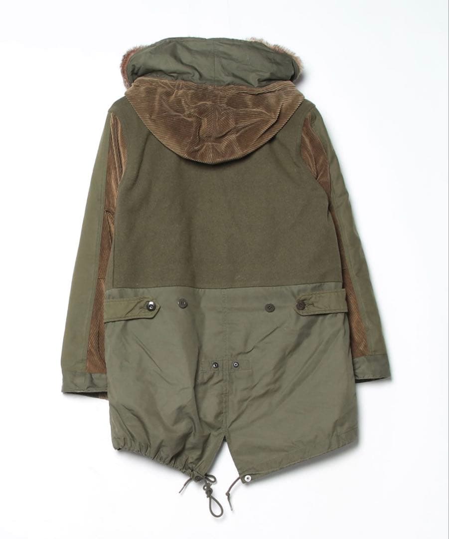 Ink インク リメイク ライナー ファー付きモッズコート S ミリタリー