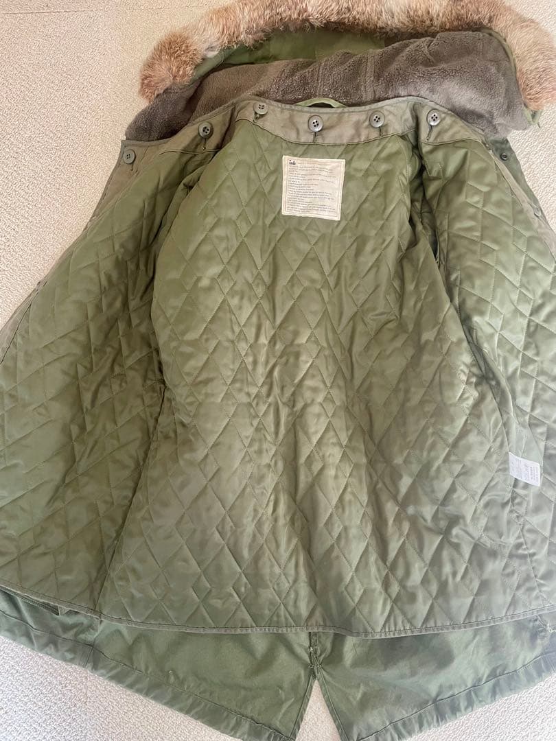 Ink インク リメイク ライナー ファー付きモッズコート S ミリタリー