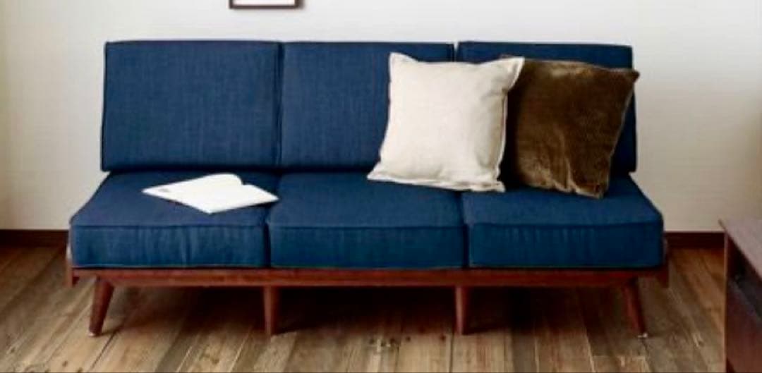 【美品未使用・直接引取り値段割引します！終了間近】ソファ ネイビー 直接or配送