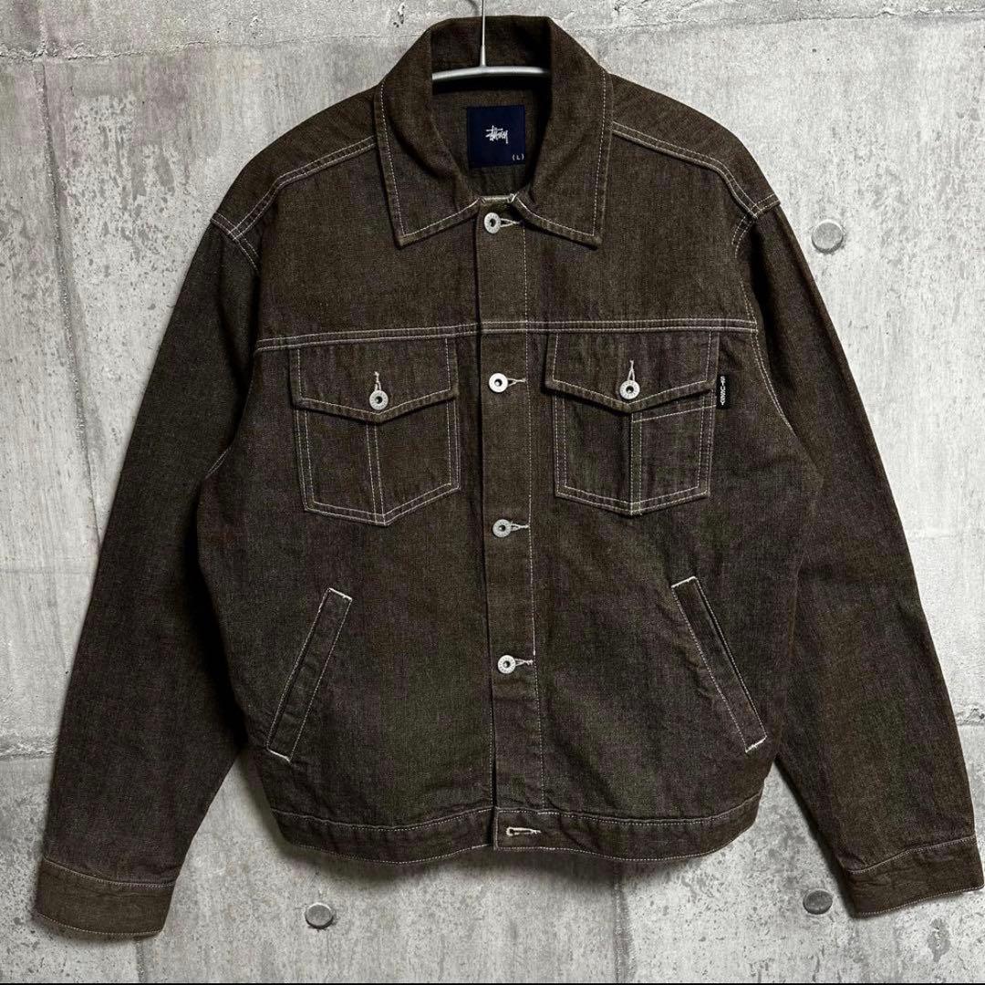 5*5様 old stussy 紺タグ 90s ブラウン デニムジャケット