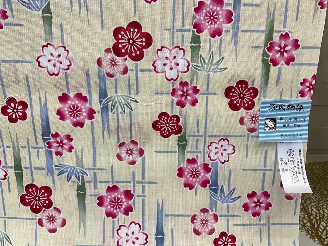 新品未使用品　紅型調ゆかた　東京本染　源氏物語　送料無料