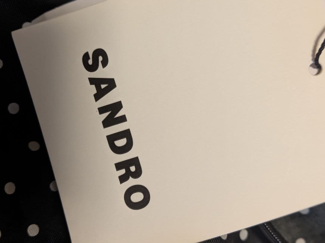 SANDRO　ドットミニワンピース　レース　ブラック　36　サンドロ