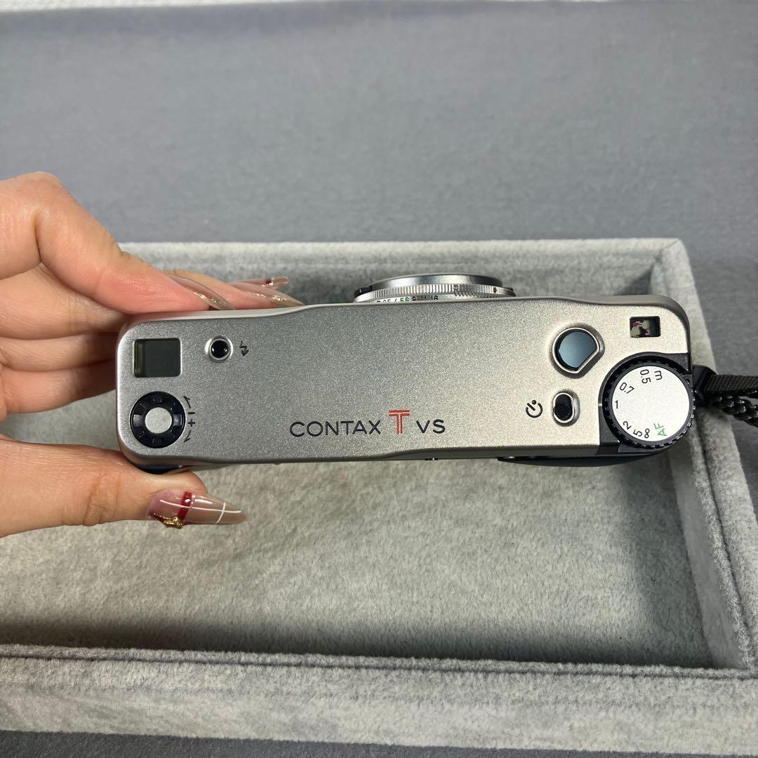 【美品】CONTAX Tvs シルバー コンパクトフィルムカメラ