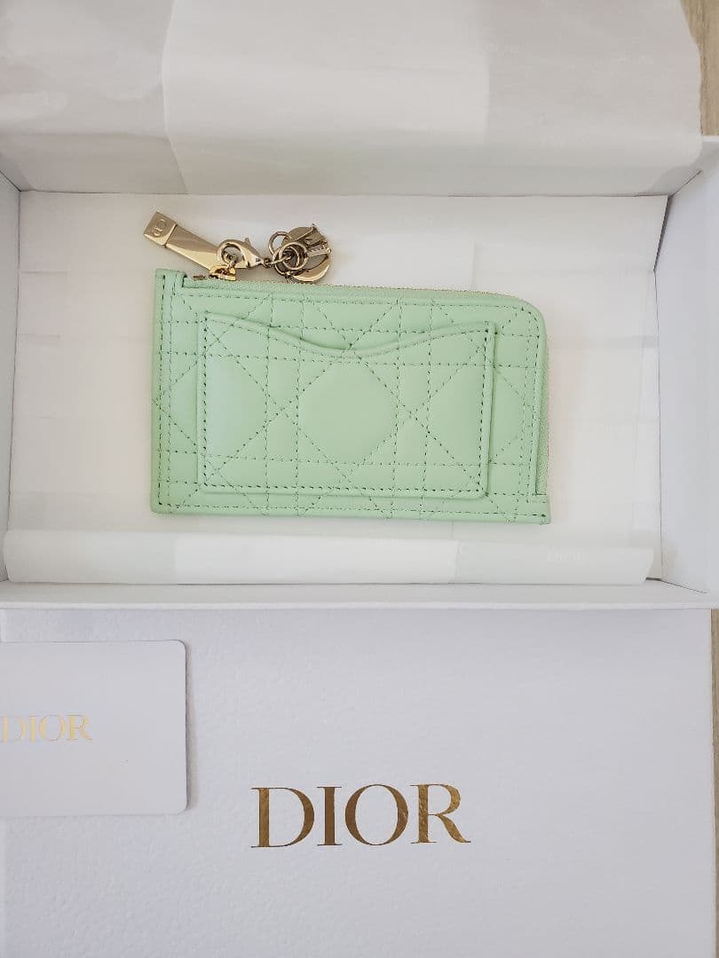 未使用　dior フラグメントケース カナージュ ミントグリーン
