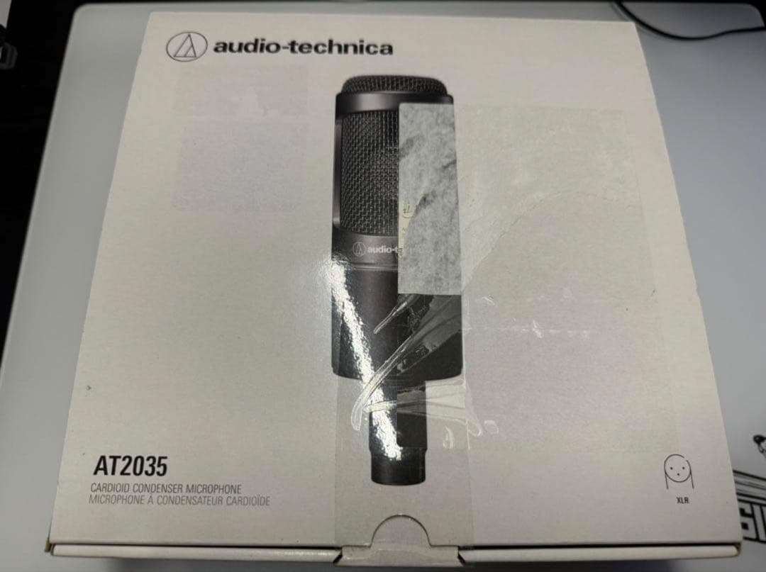 オーディオテクニカ AT2035 コンデンサーマイク　XLRケーブル付き