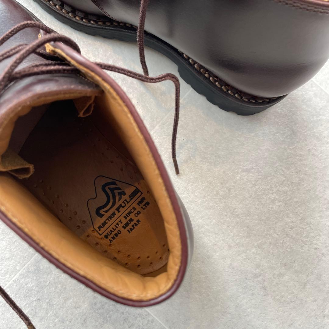 安藤製靴　FUNCTION PULSE ブラウン ショートブーツ　新品未使用