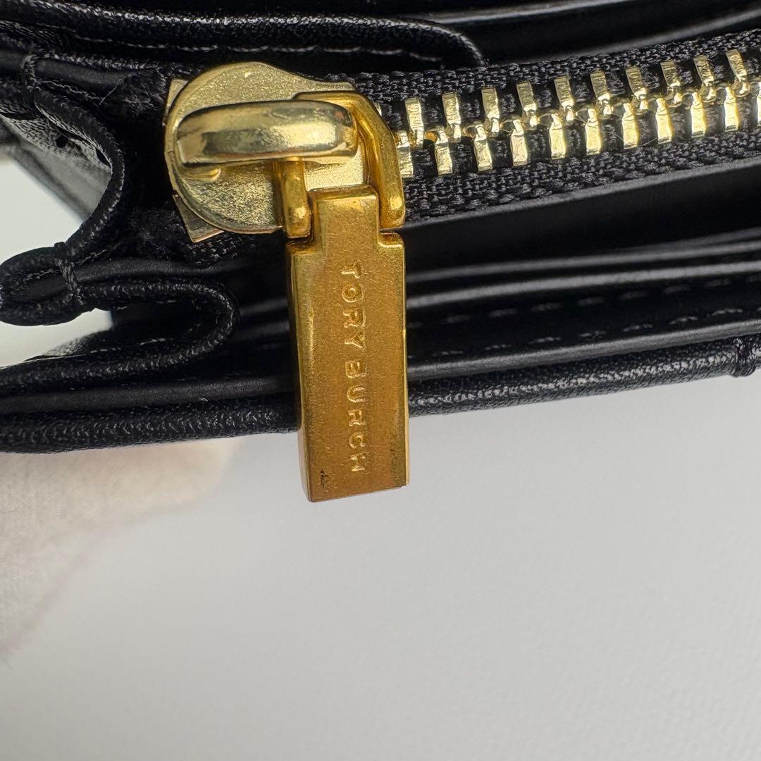 【箱付き】 Tory Burch キラ ターンロック 長財布 ブラック