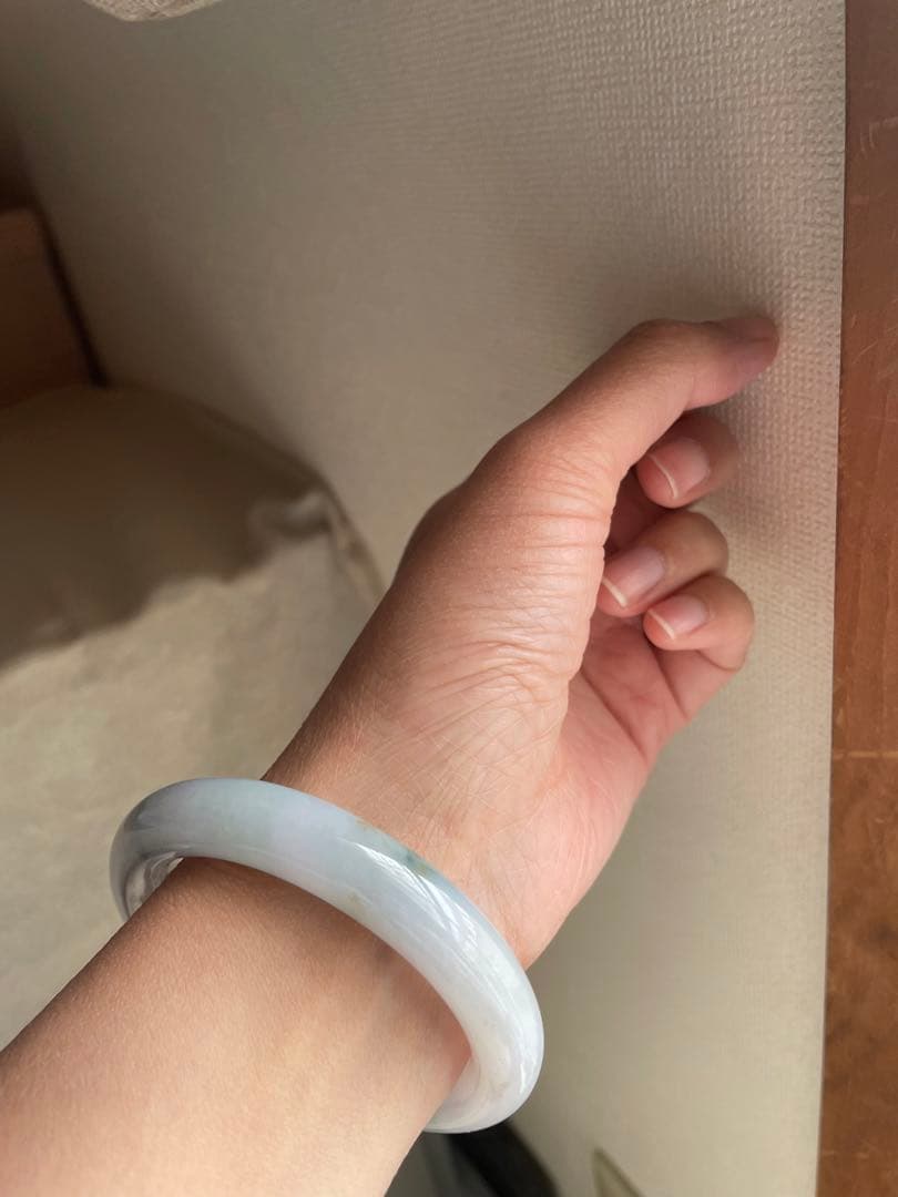 新入荷 ミャンマー 翡翠バングル 氷糯 55-57