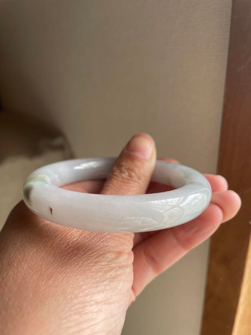 新入荷 ミャンマー 翡翠バングル 氷糯 55-57