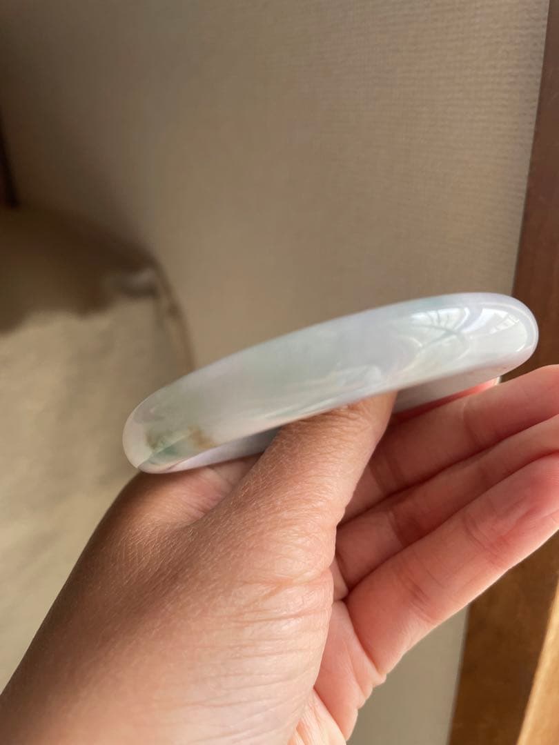 新入荷 ミャンマー 翡翠バングル 氷糯 55-57