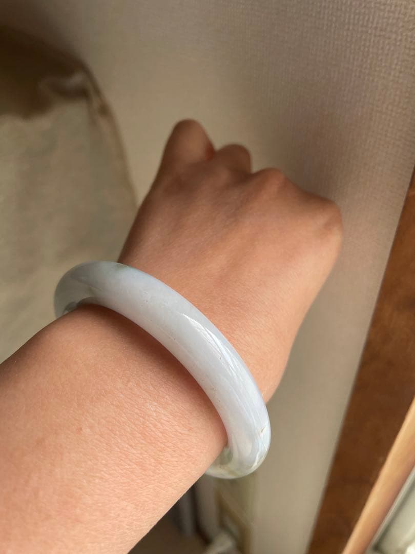 新入荷 ミャンマー 翡翠バングル 氷糯 55-57