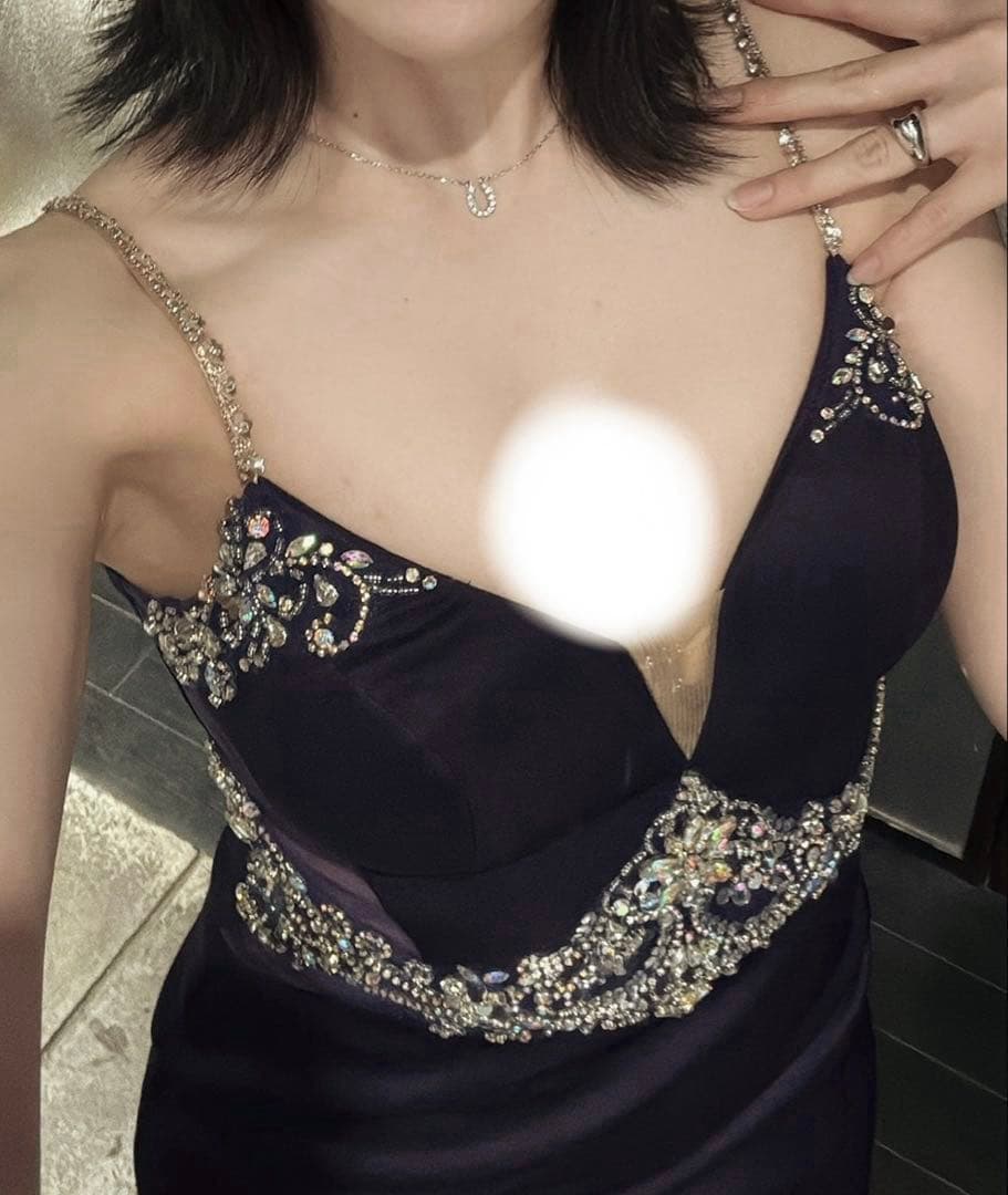 AngelR 紫ドレス キャバドレス Mサイズ ミニドレス　エンジェルアール