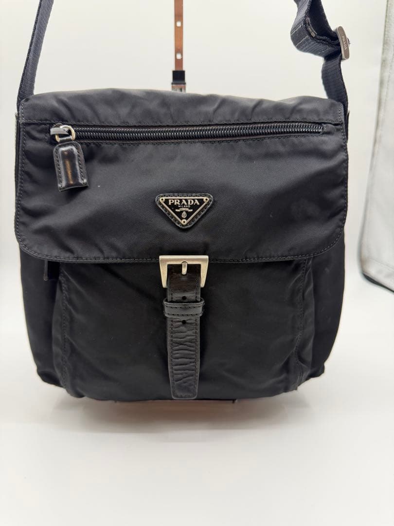 PRADA ブラック ナイロン メッセンジャーバッグ　ショルダーバッグ