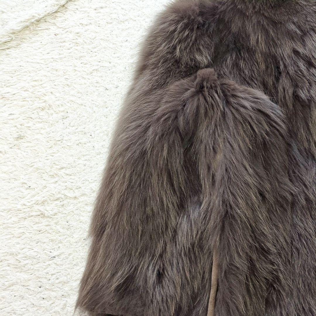 1-49【高級毛皮】フォックスファーコート　ボリューム