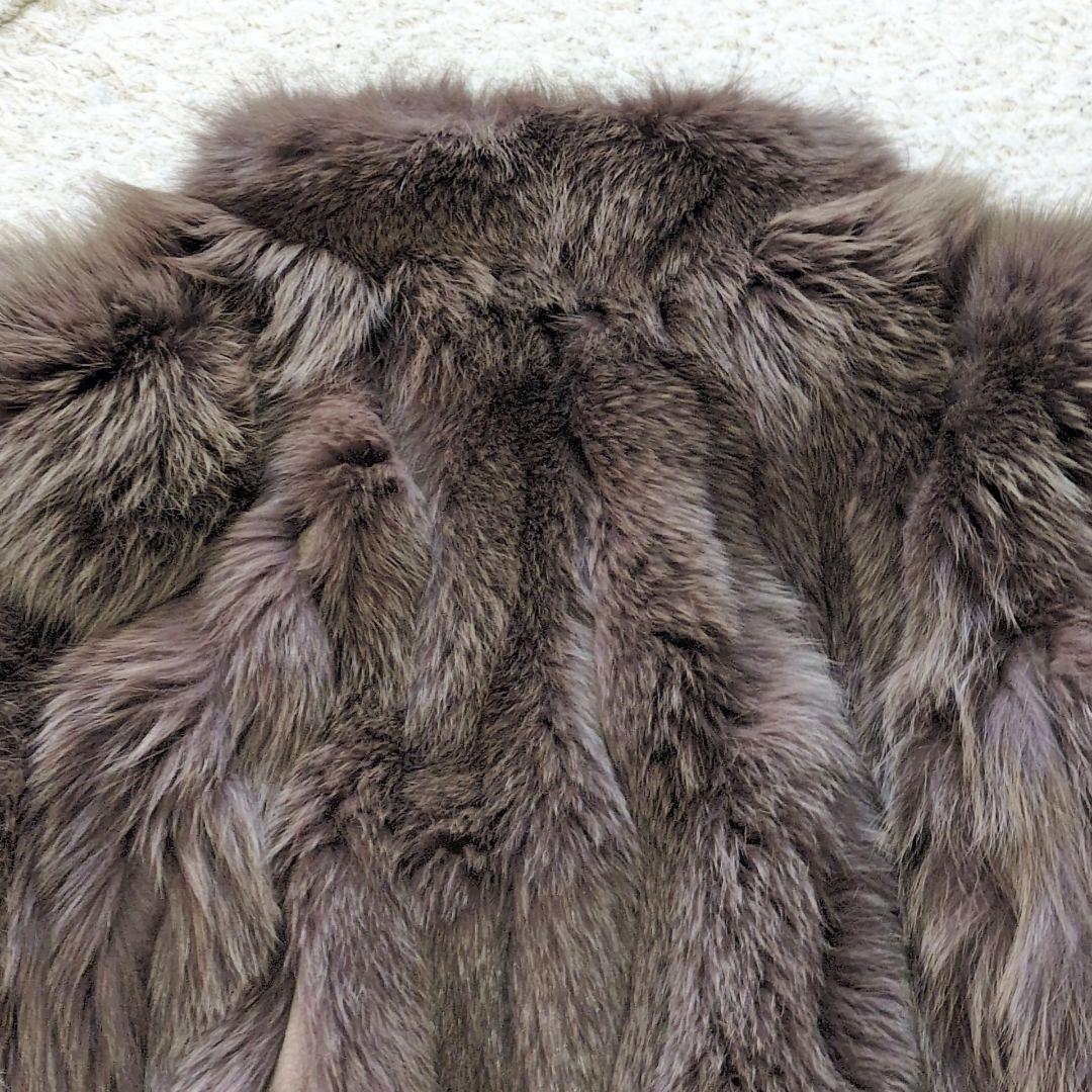 1-49【高級毛皮】フォックスファーコート　ボリューム