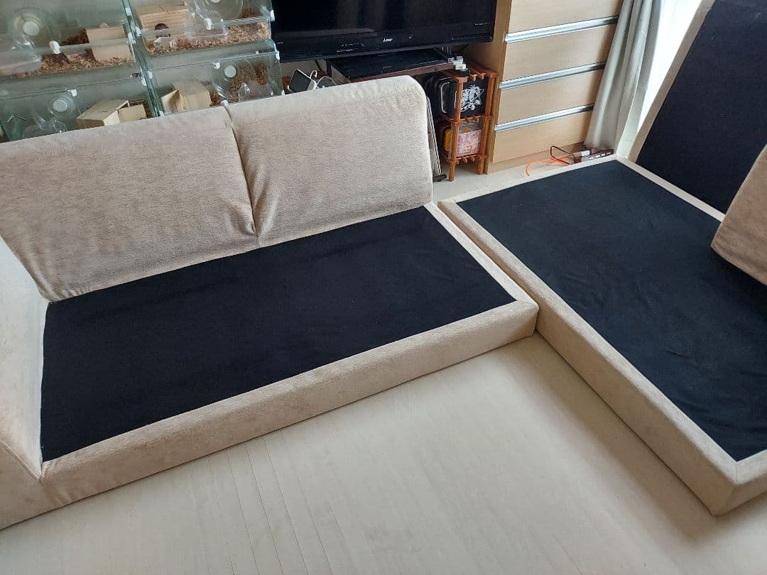 【shoooko】最終値下げ↓送料込み30000円ベージュコーナーソファー