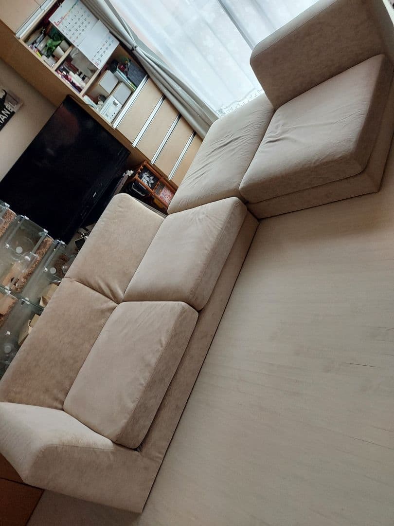 【shoooko】最終値下げ↓送料込み30000円ベージュコーナーソファー