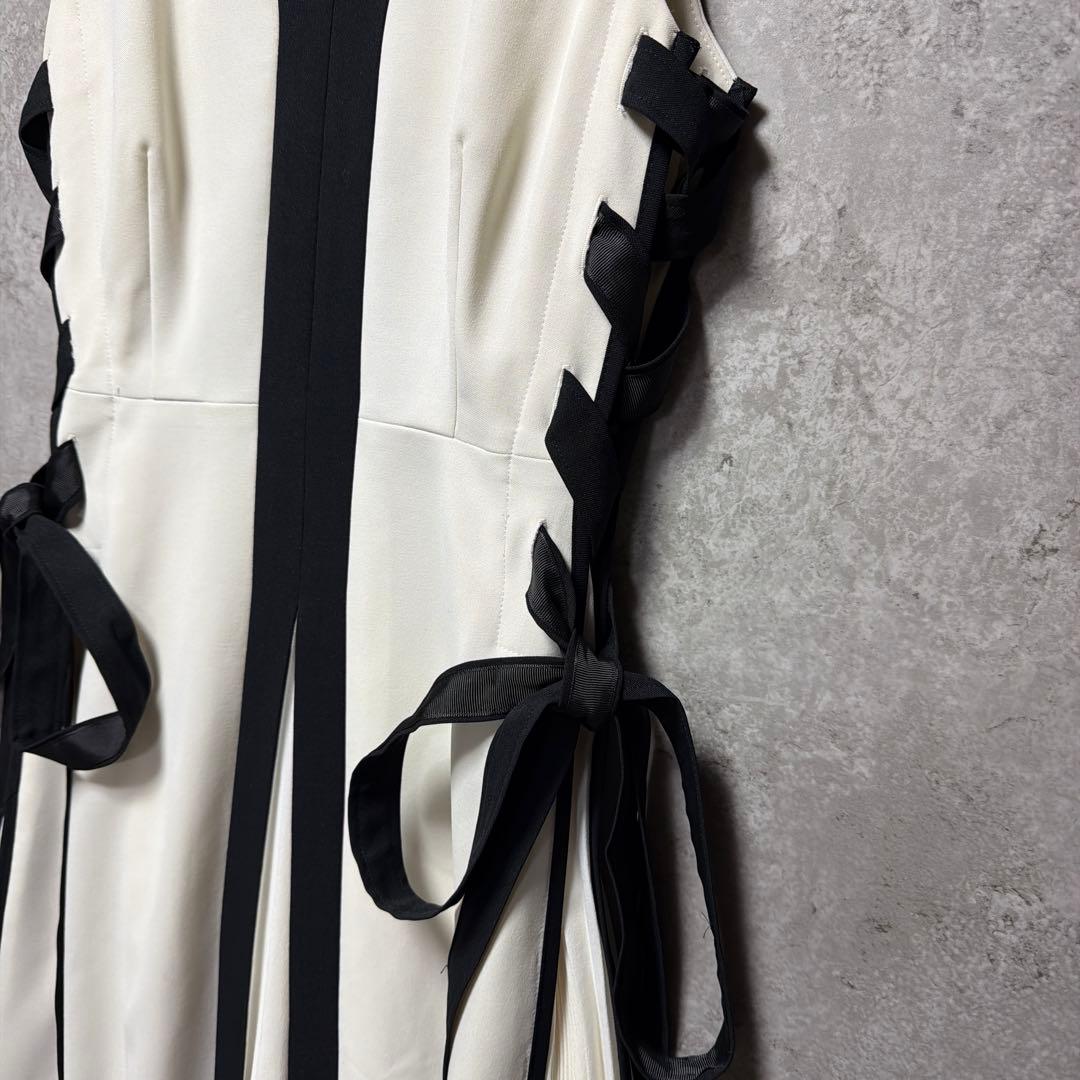 snidel スナイデル　サイドプリーツバイカラーワンピース S 新品同様　美品