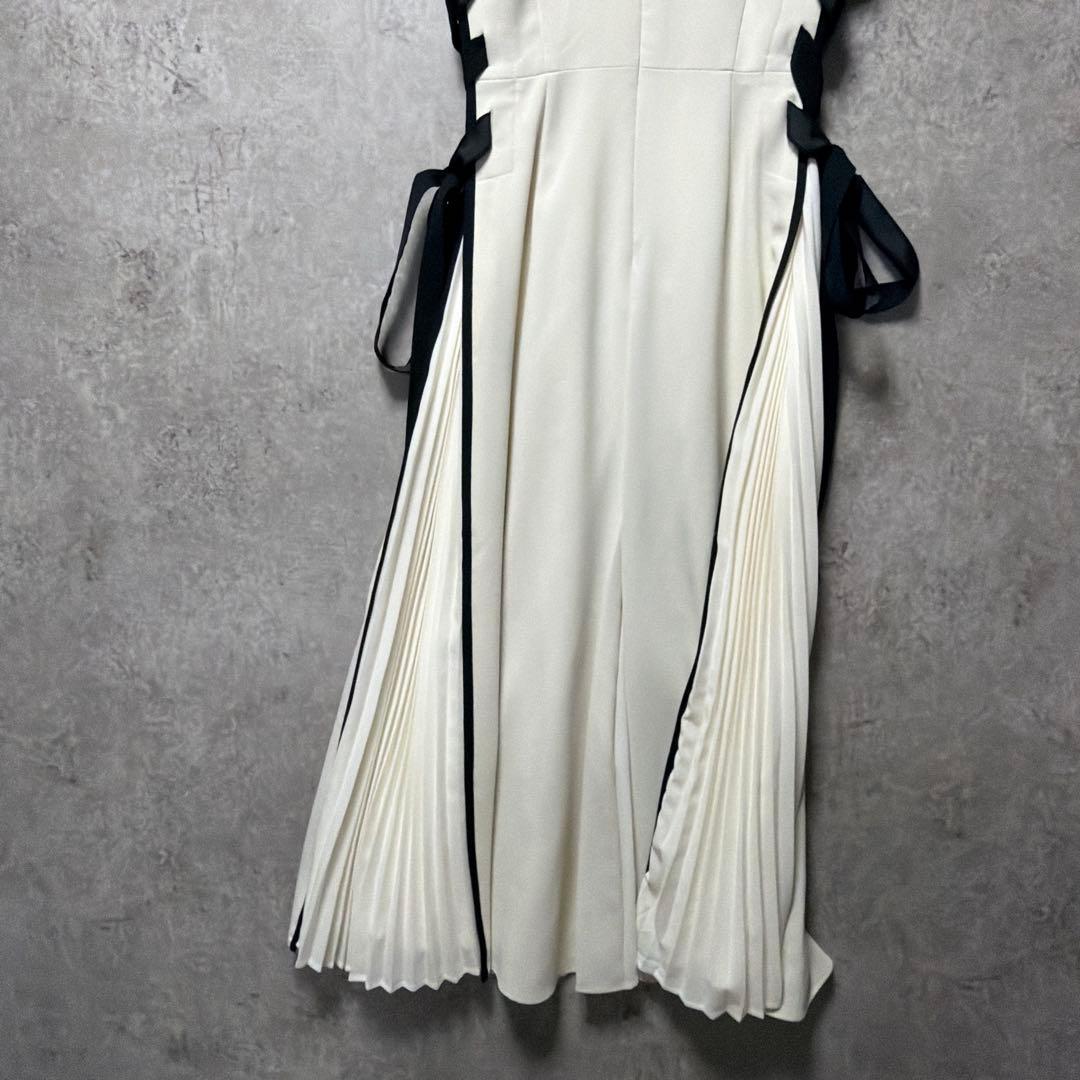 snidel スナイデル　サイドプリーツバイカラーワンピース S 新品同様　美品