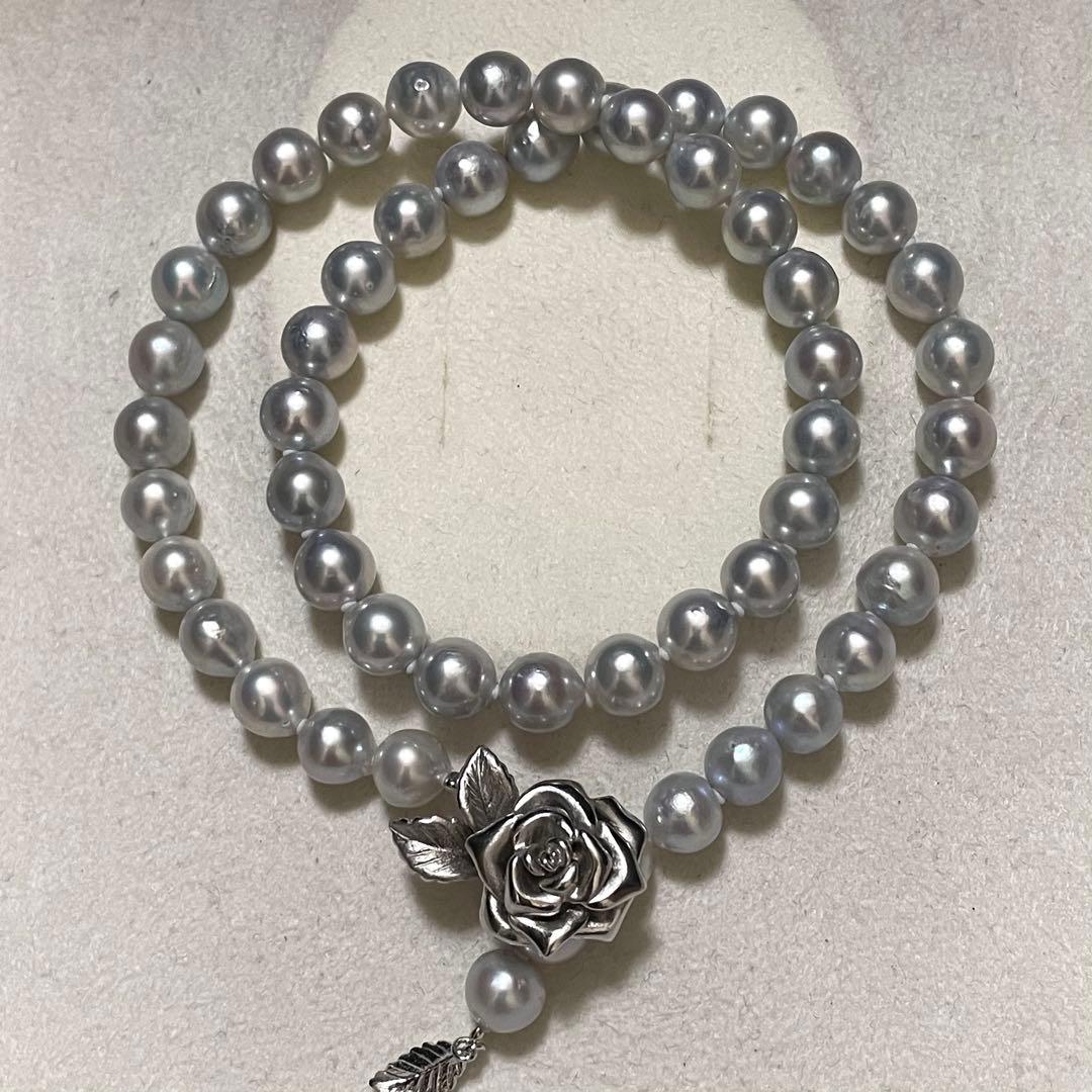 ミエ 【テリ強✨大珠】 あこや本真珠 ネックレス 7.5-8.0 パール