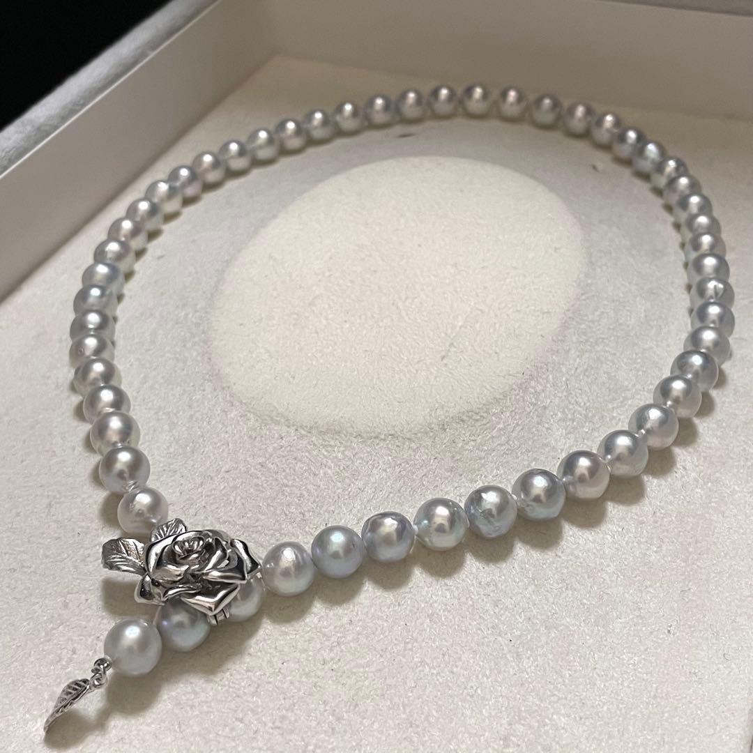 ミエ 【テリ強✨大珠】 あこや本真珠 ネックレス 7.5-8.0 パール