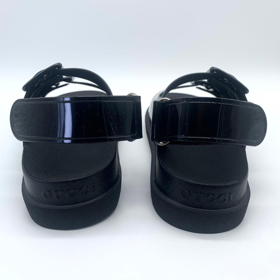 新品未使用 グッチ ラバーサンダル マーモント GG ブラック 箱袋付 22cm