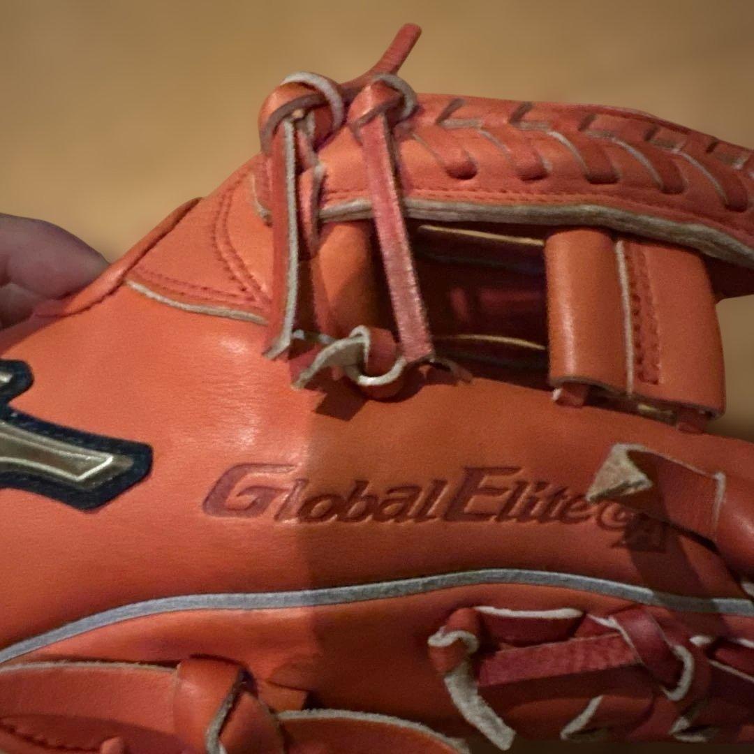ミズノ Global Elite 軟式グローブ オレンジ