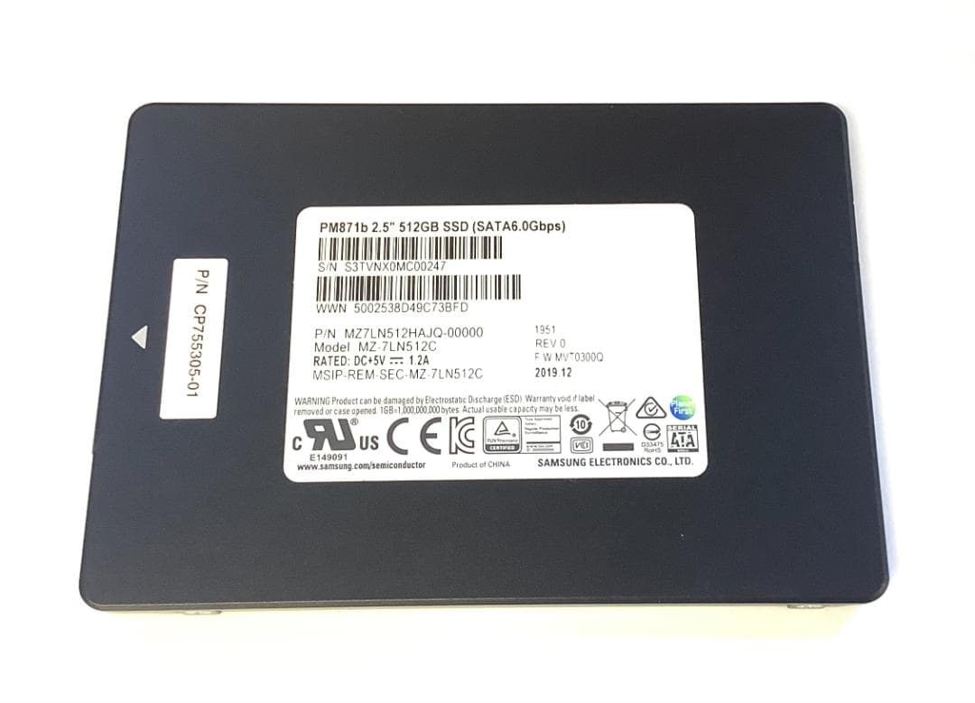 ②-WA392-SAMSUNG SATA 512GB 2.5 SSD 1点