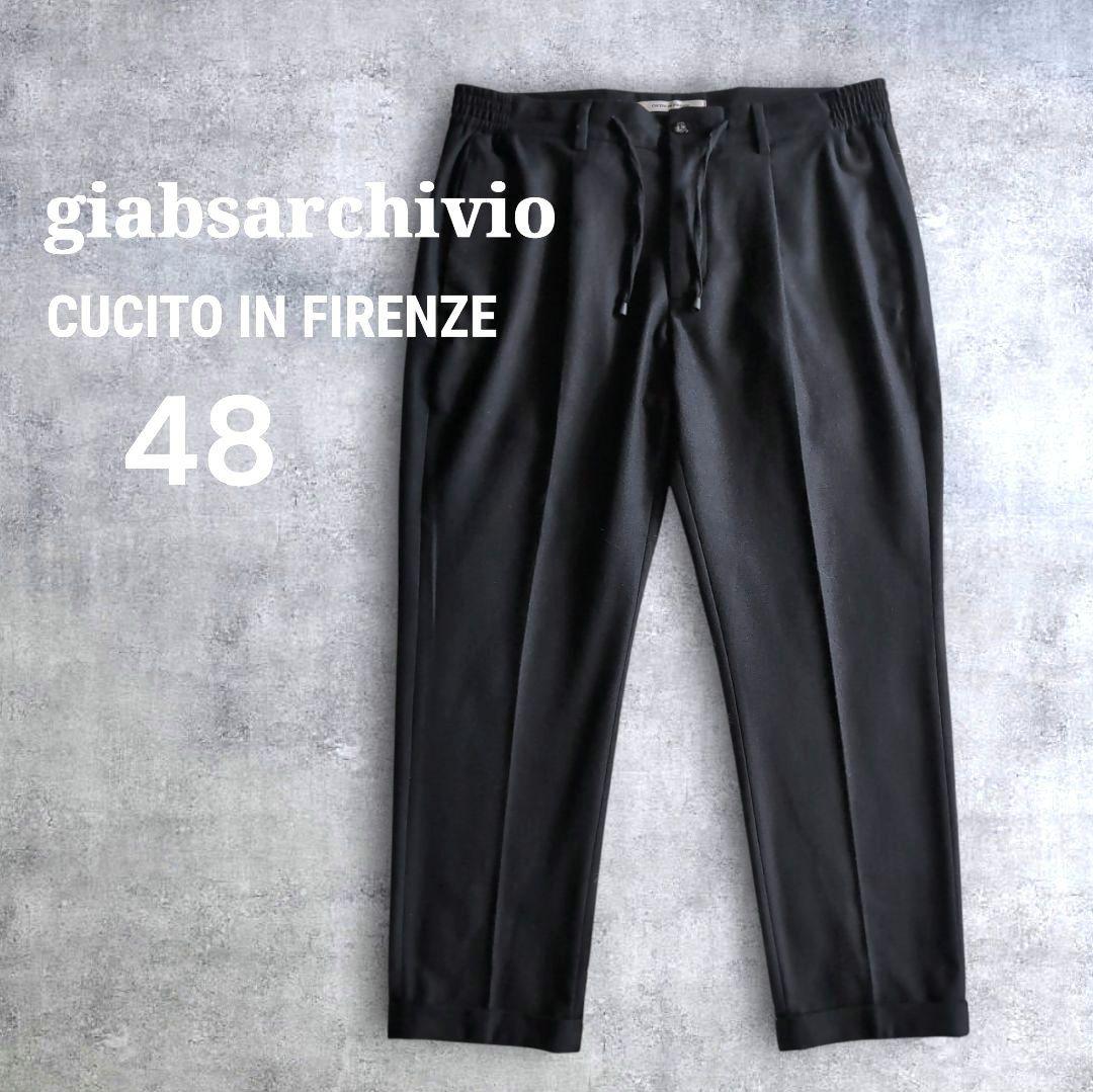 美品 ジャブスアルキヴィオ マサッチョ ウォッシャブル ウール パンツ ブラック