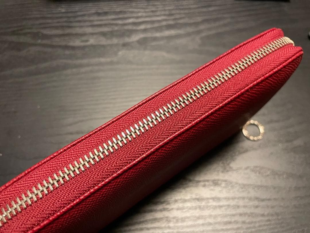 BULGARI レッド 長財布