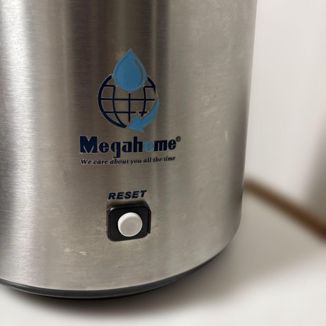 メガホーム　蒸留水機　黒　シルバー　本体　ガラス容器　セット