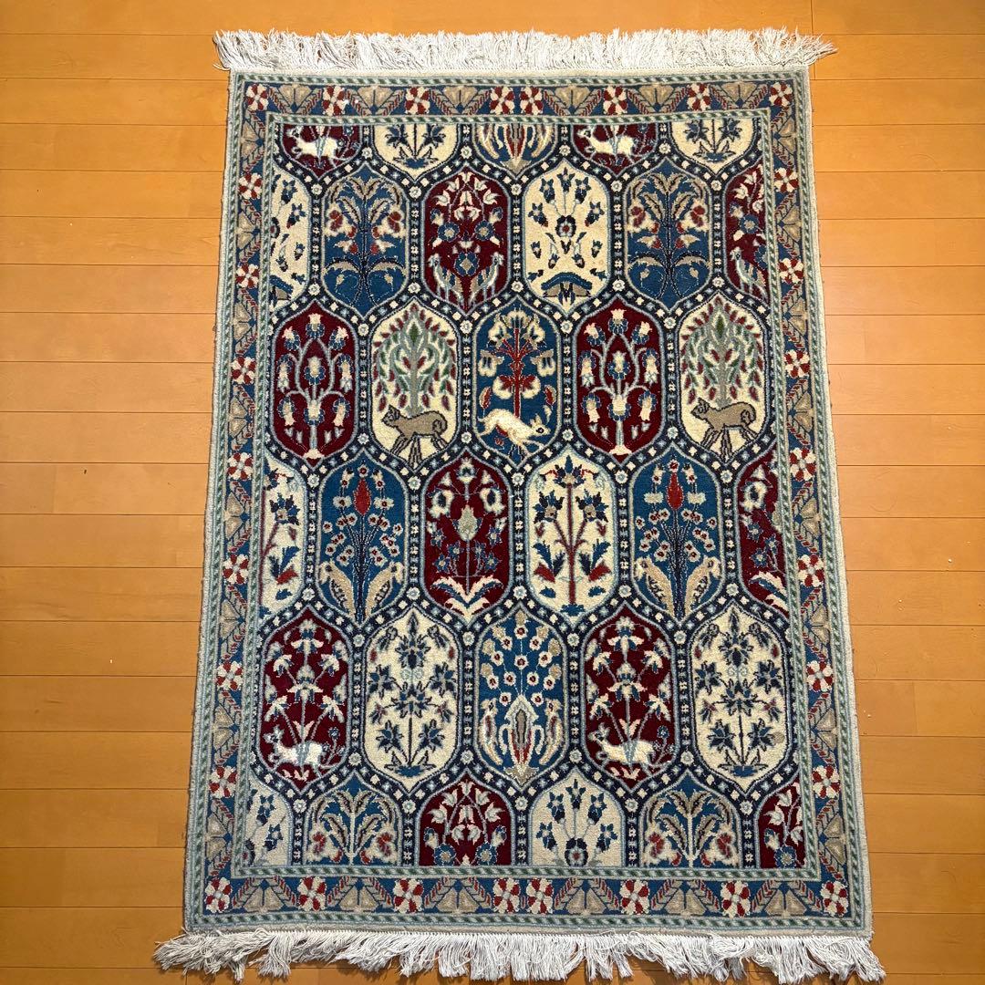 prevell ペルシャ絨毯 ウールシルク90x125cm