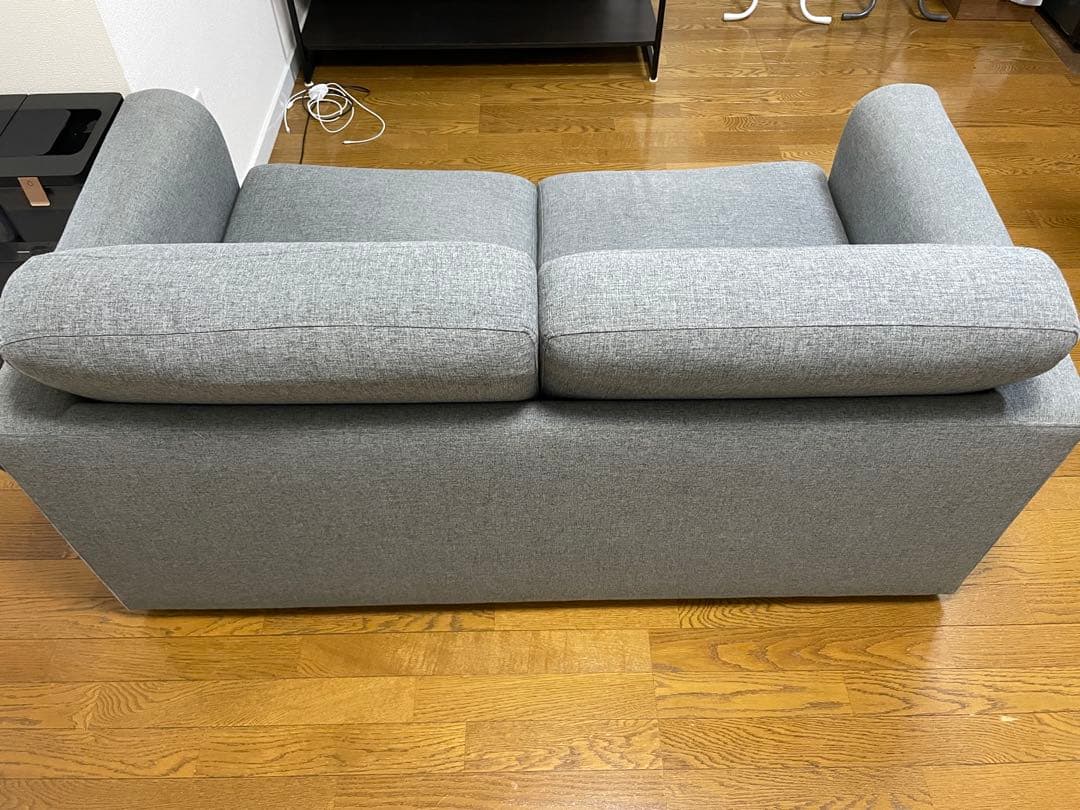 ニトリ　コンパクトにくつろげるソファベッド (フォワード GY) 2人掛け