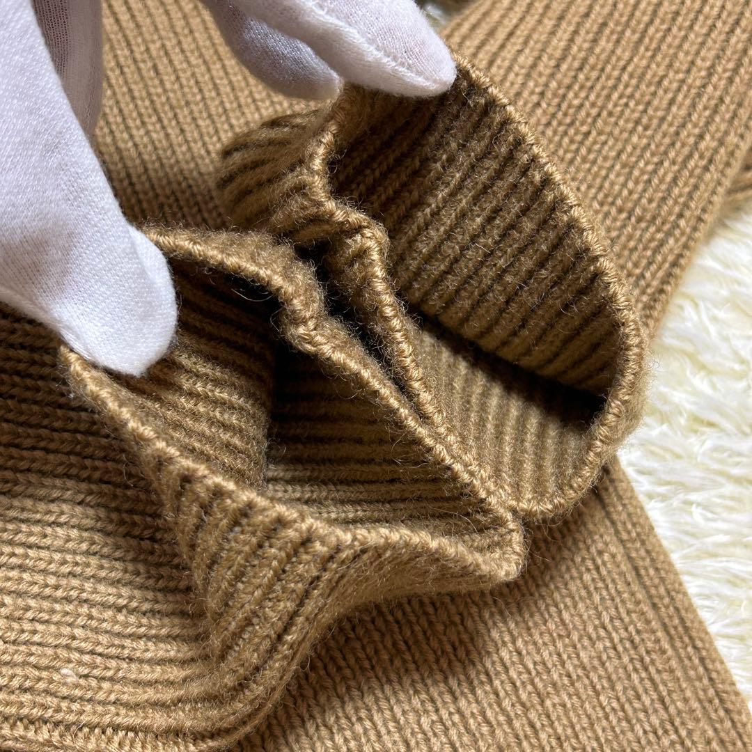 【極美品L ウール100%】ポールスミス　ニットジャケット　ローゲージ　キャメル