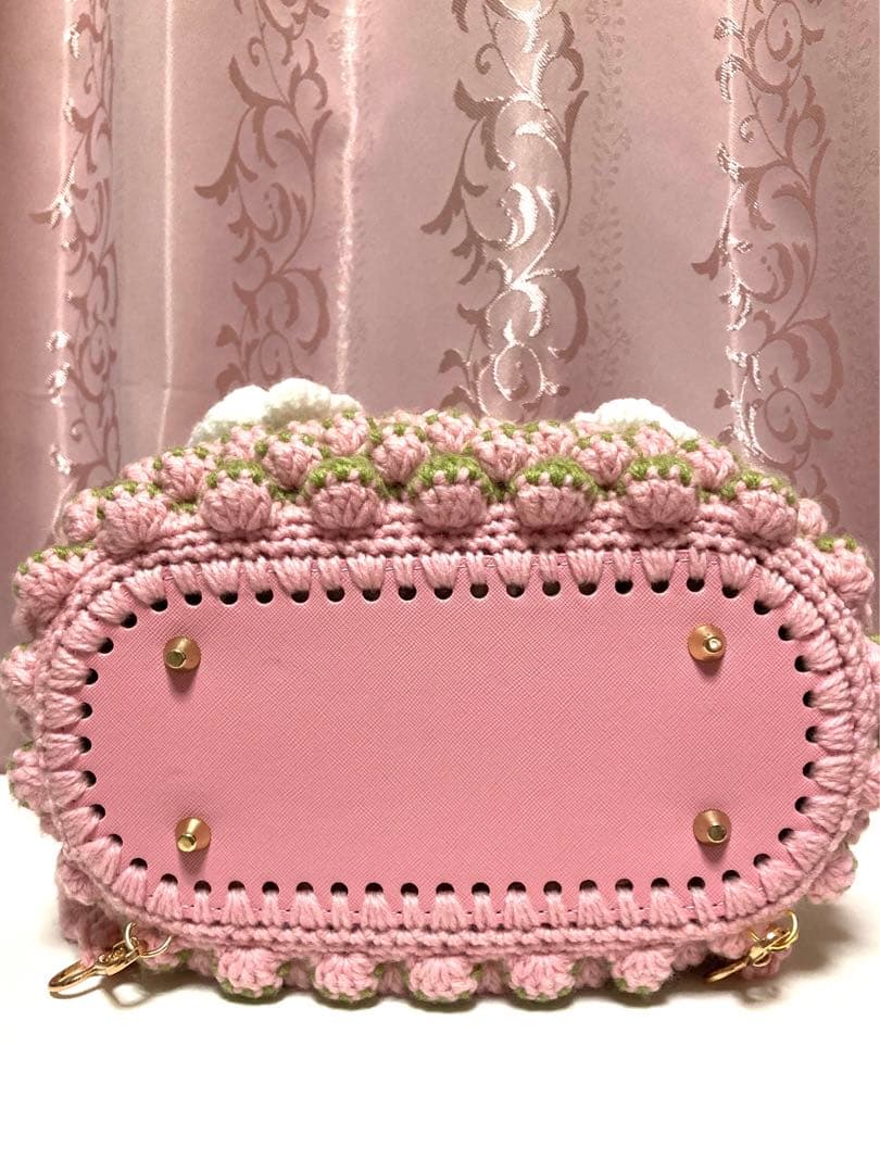 ♥️手編み♥️ハンドメイド　リュックバッグ♥️いちごバッグ♥️巾着バッグ♥️