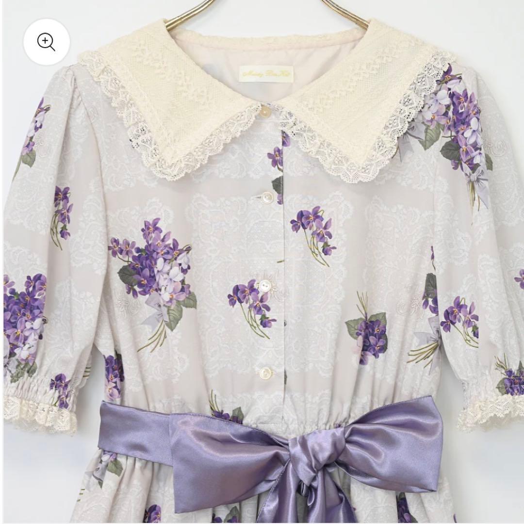 Melody BasKet Violet laceスクエアカラーワンピース