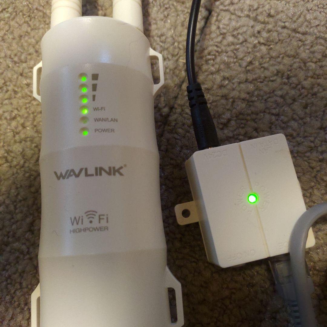 WAVLINK 無線LAN中継機 高出力 2本アンテナ　屋外