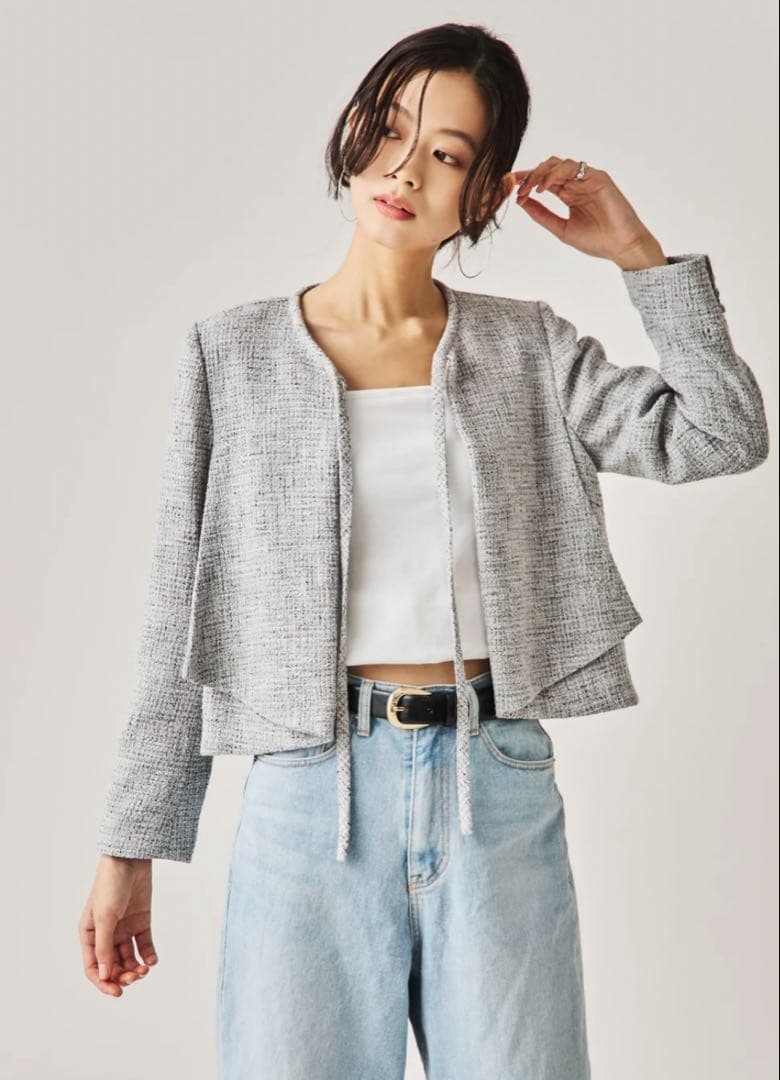 新品未使用⭐︎CONNSE ソフトツイードジャケット（GRAY）