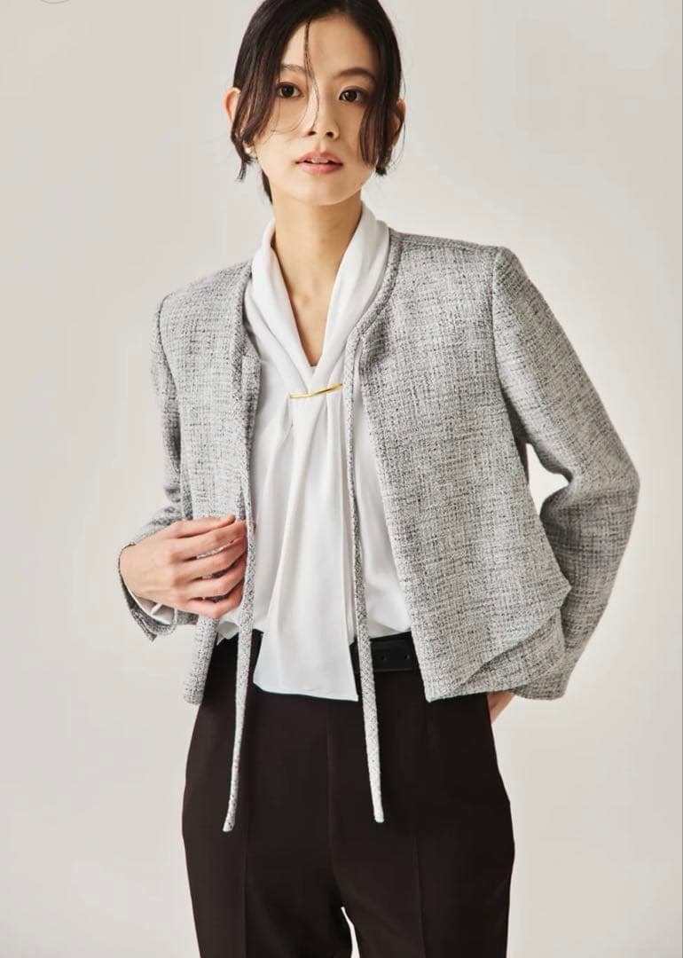 新品未使用⭐︎CONNSE ソフトツイードジャケット（GRAY）