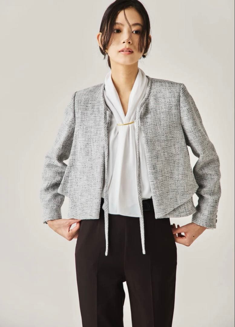 新品未使用⭐︎CONNSE ソフトツイードジャケット（GRAY）