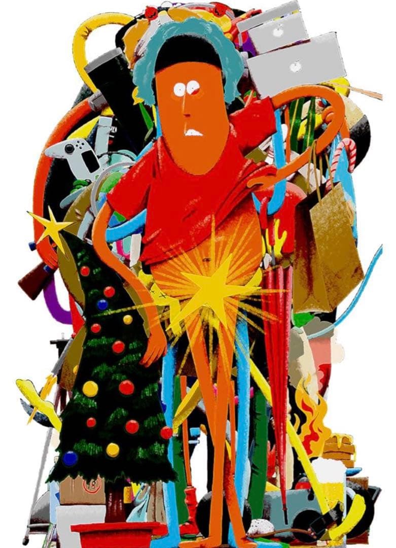 ニートと居候とたかさき×SAMPLE スウェット　ブラック