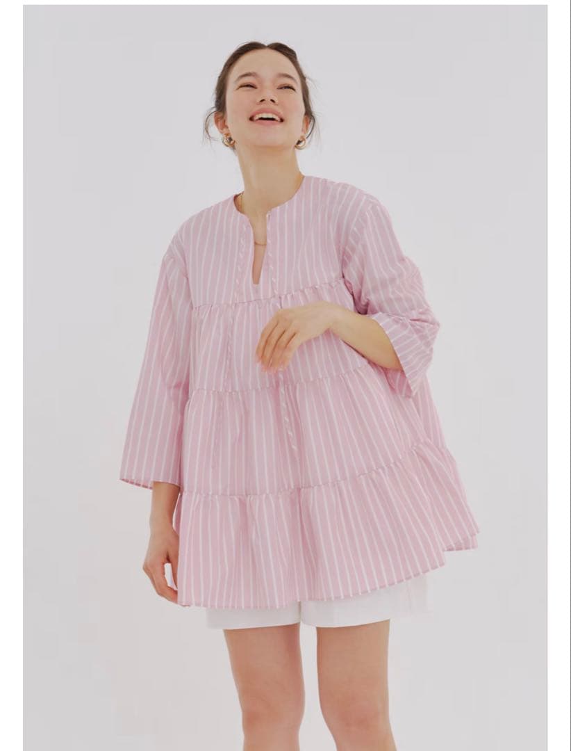 専用⭐︎yori ストライプティアードチュニック