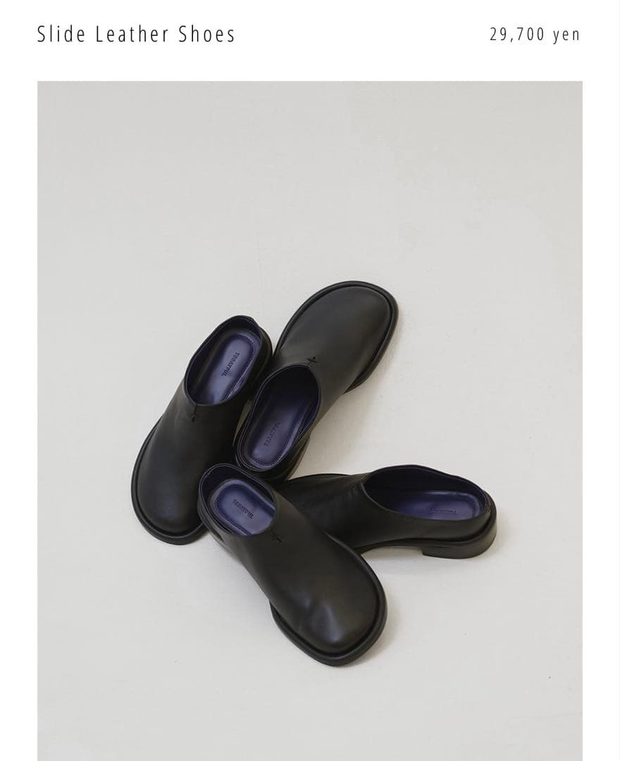 土日限定セール　トゥデイフル　 Slide Leather Shoes