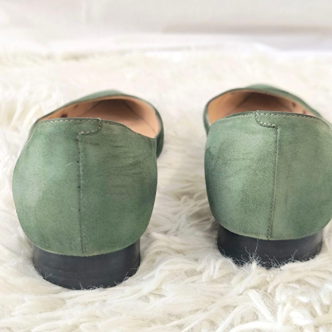 PELLICO ペリーコ アネッリ パンプス グリーン スエード フラット