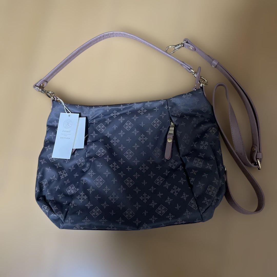 russet 2wayバッグ　グレー・ピンク