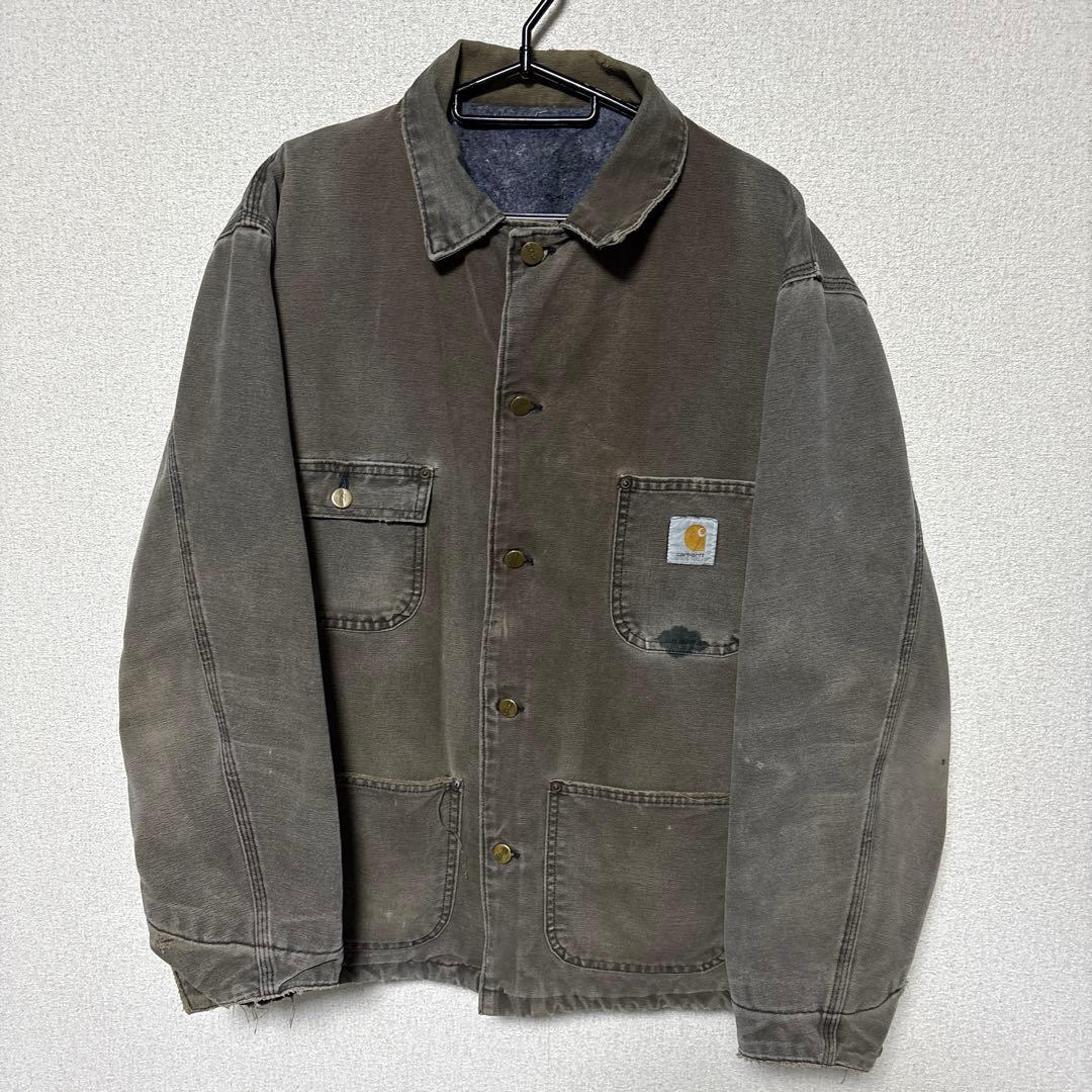 Carhartt ブラウン　カーキ　カバーオール　チョアコート