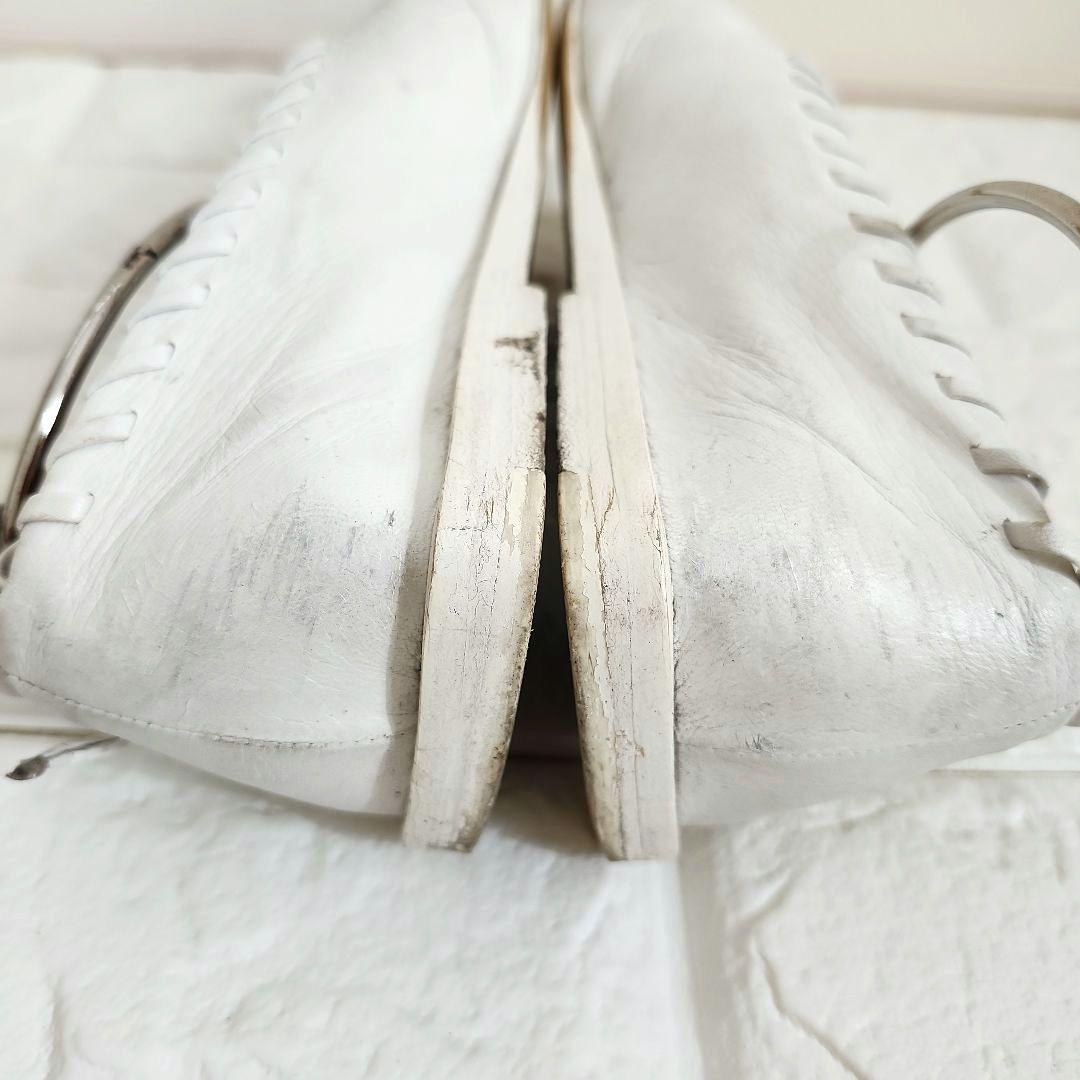 ジル・サンダー　ホワイト レザー フラットシューズ 編み込み　箱袋付
