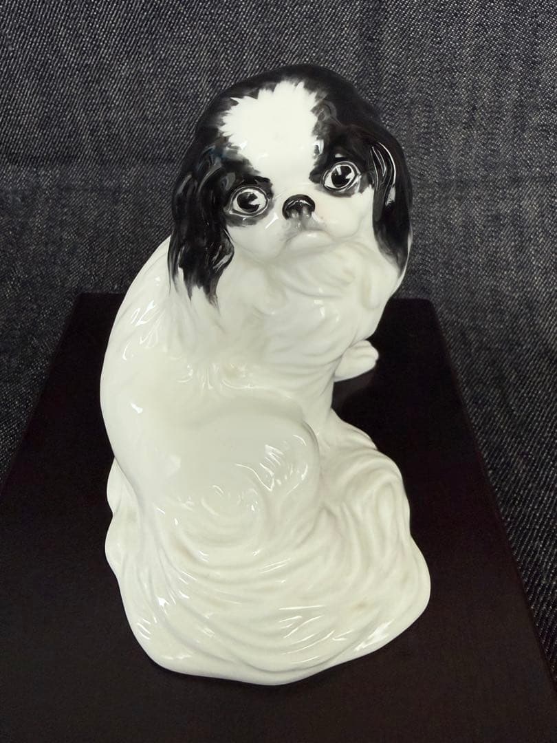 ノリタケ スタジオコレクション 狆 フィギュリン 陶器製の置物 犬 チン